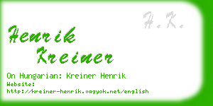 henrik kreiner business card